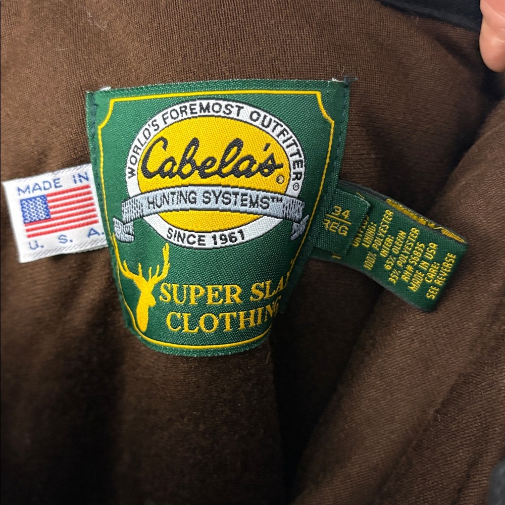 Vintage 80s 90s Cabelas Thermal Camo Cargo Pants Thinsulate Made In USA 34X32 - Picture 8 of 12
